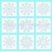 Flower Circle Blocks Continuous Stitch Redwork 10 Different Designs 12 Sizes